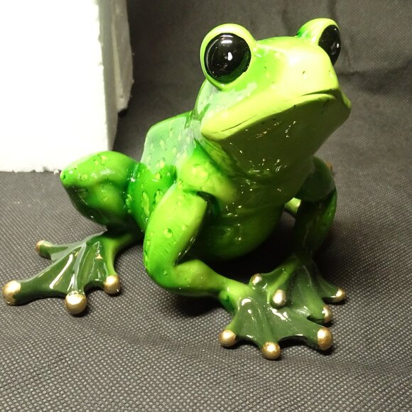 Ceramic Green Frog NIB - Picture 2 of 7